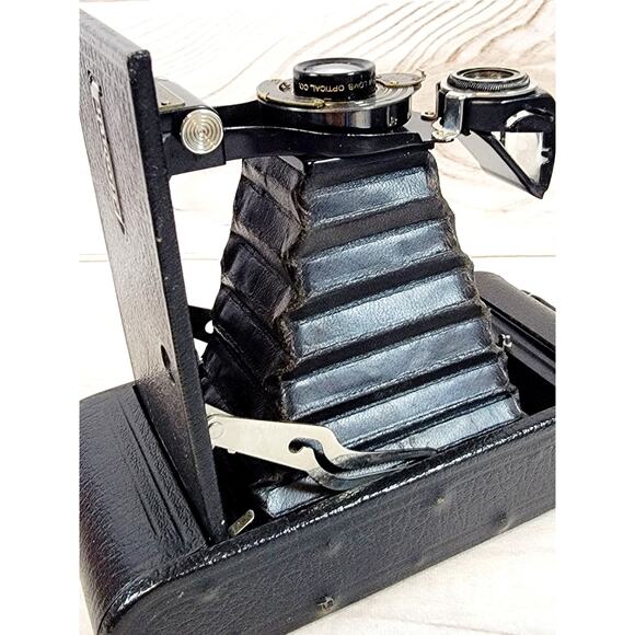 EASTMAN KODAK No. 1A Autographic Folding Bellows Antique Film Camera W/ Case - Picture 15 of 16